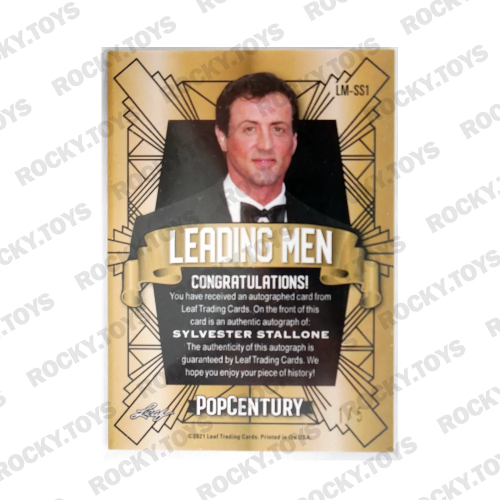 2021 LEAF METAL POP CENTURY LEADING MEN SYLVESTER STALLONE LM-SS1 BLUE PRISMATIC 1/5 - Image 2