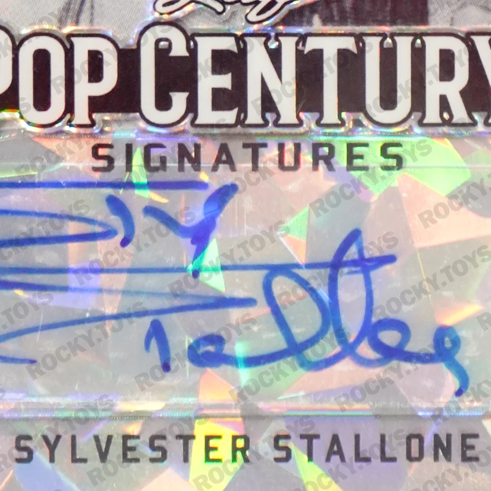 2021 LEAF METAL POP CENTURY SIGNATURES SYLVESTER STALLONE BA-SS1 ORANGE CRYSTAL PSA AUTO GEM MINT 10 1/2 - Image 3