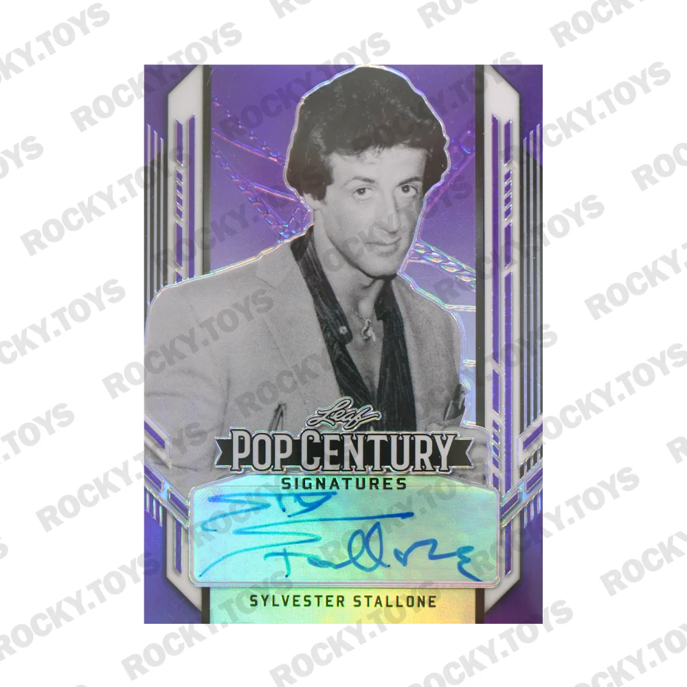 2021 LEAF METAL POP CENTURY SIGNATURES SYLVESTER STALLONE BA-SS1 PURPLE PRISMATIC 1/4