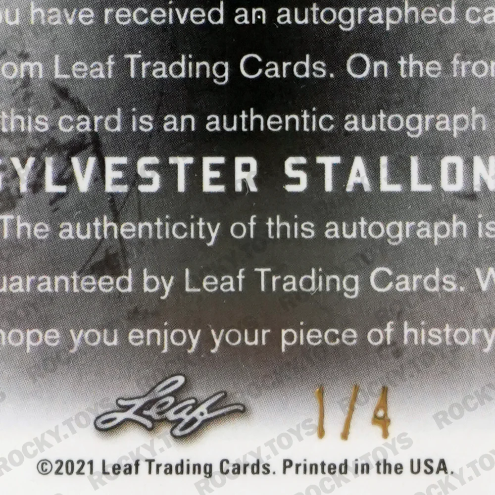 2021 LEAF METAL POP CENTURY SIGNATURES SYLVESTER STALLONE BA-SS1 PURPLE PRISMATIC 1/4 - Image 4