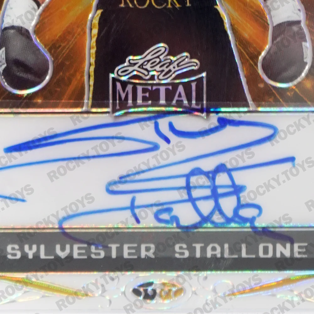 2023 LEAF METAL WHATNOT CELEBRITY EDITION SYLVESTER STALLONE BA-SS2 WHITE PRISMATIC PSA AUTO GEM MINT 10 1/3 - Image 3