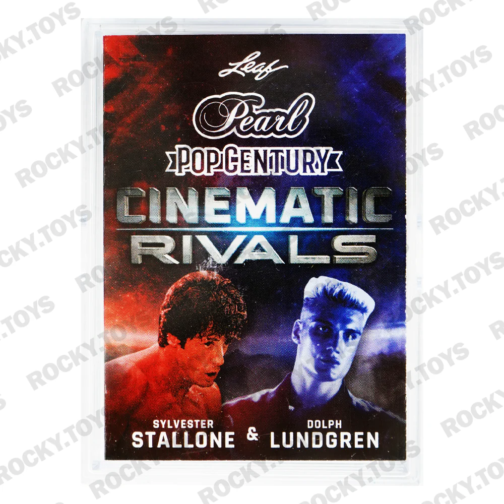 2024 LEAF METAL PEARL POP CENTURY CINEMATIC RIVALS SYLVESTER STALLONE AND DOLPH LUNDGREN CR-4 SILVER GLITTER 1/3 - Image 2