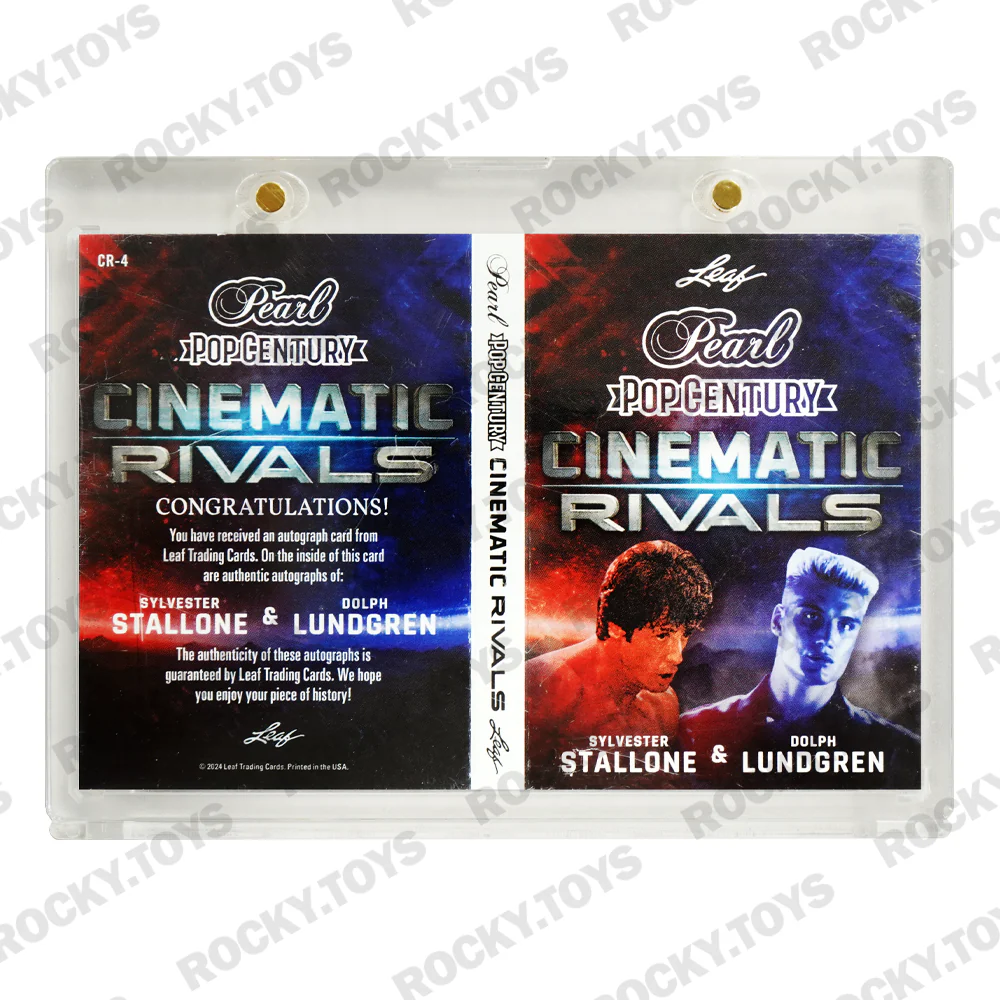 2024 LEAF METAL PEARL POP CENTURY CINEMATIC RIVALS SYLVESTER STALLONE AND DOLPH LUNDGREN CR-4 SILVER GLITTER 3/3 - Image 2