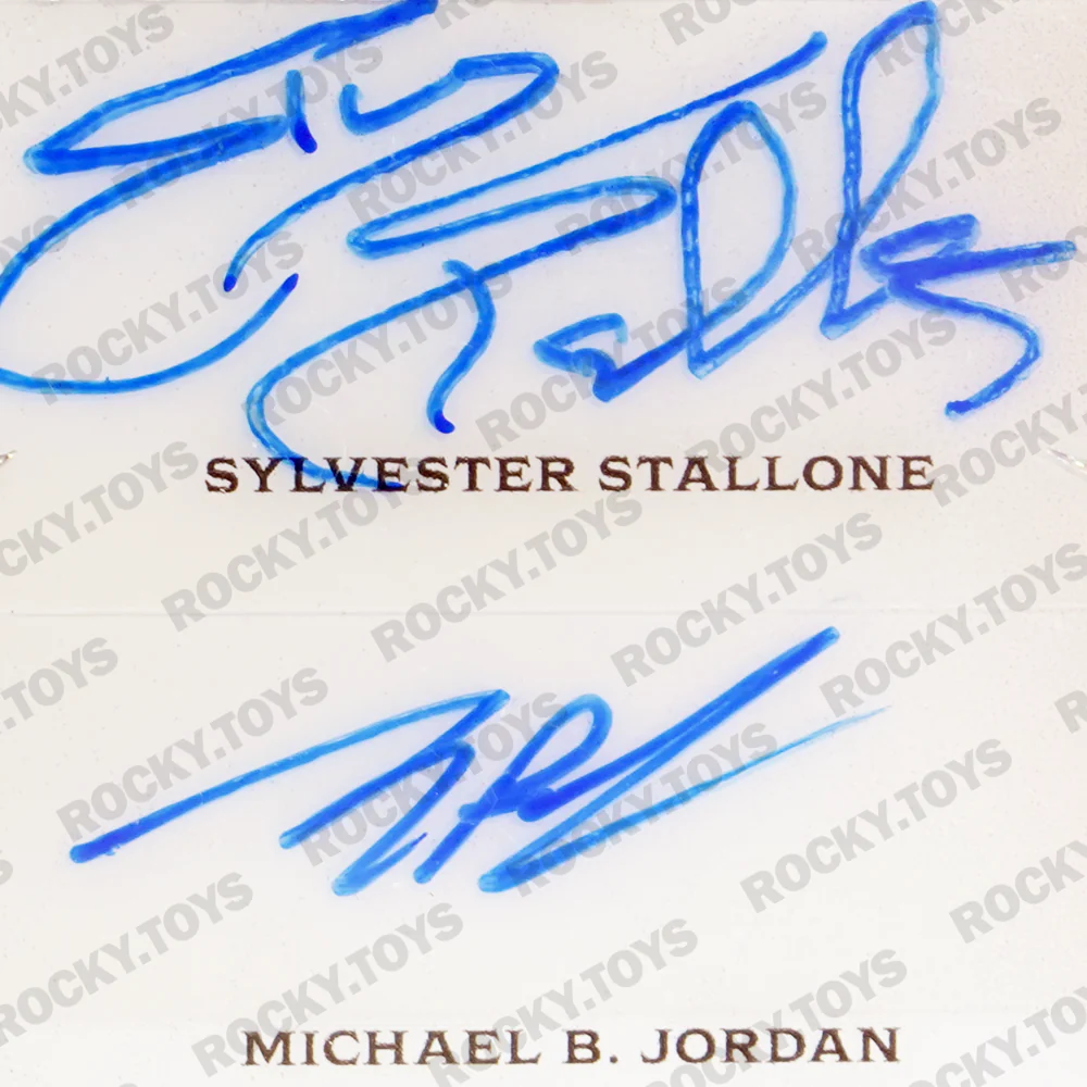 2024 LEAF METAL PEARL POP CENTURY SIGNATURES 2 SYLVESTER STALLONE AND MICHAEL B. JORDAN DUAL-SIGNED S2-18 SILVER GLITTER 2/3 - Image 3